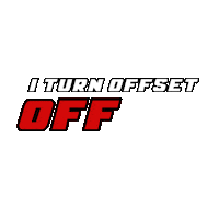 offset turn off Sticker by nirmarx