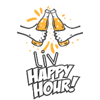 Happy Hour Cheers Sticker by Liv Communities
