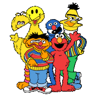 Happy Sesame Street Sticker by Sam Woo Staar