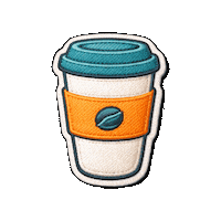 beyond9to5_travel coffee sticker travel morning Sticker
