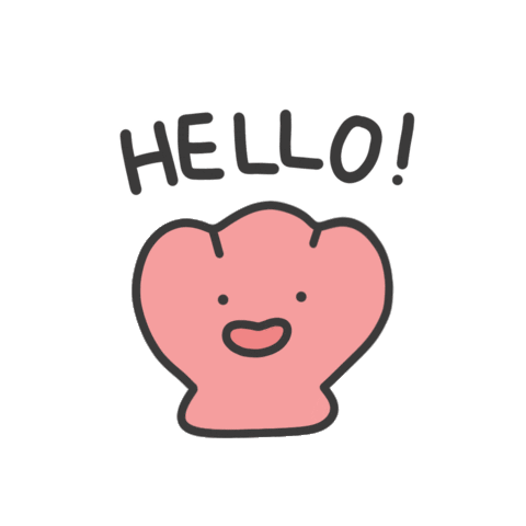 ddingstory giphyupload hello jojo shellfish Sticker