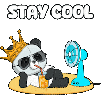 Sweltering Heat Wave Sticker by PandaPals