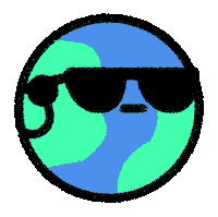 Sunglasses Earth Sticker