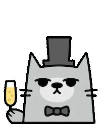 Cat Cheers Sticker