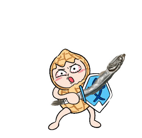 Fish Warrior Sticker by wowfood