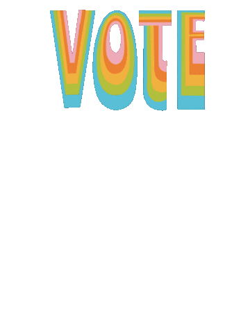 Voting Mid Century Sticker