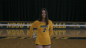 Volleyball Bison GIF by NDSU Athletics