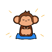 Relax Meditate Sticker by Chimpers