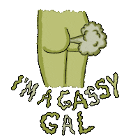 Illustration Fart Sticker