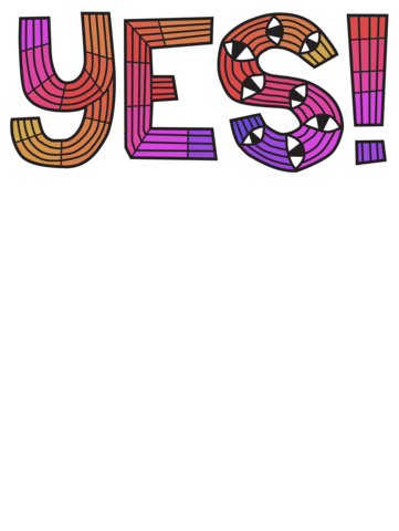 Party Yes Sticker by Jeff McCann