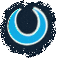 Glow Blue Moon Sticker