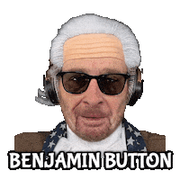 Aging Benjamin Button Sticker