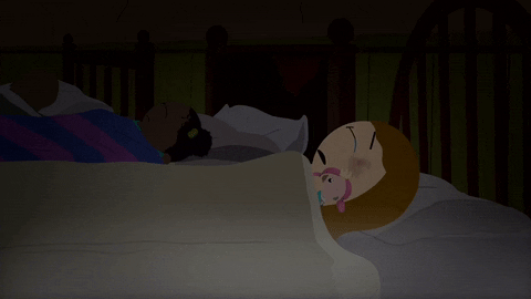 scared bed GIF by South Park 