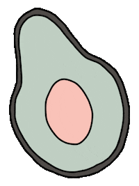 avocado toast breakfast Sticker by Julie Ann Art