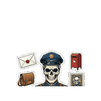 Skull Enviado Sticker