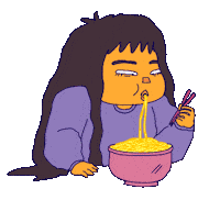 Hungry Dinner Sticker by Katharine Kow