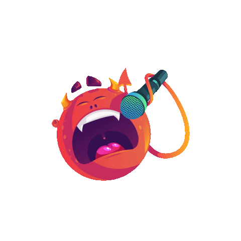 Virus Singing Sticker by Creative Hatti