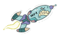 Space Rocket Sticker