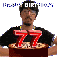 Happy 77Th Birthday Sticker