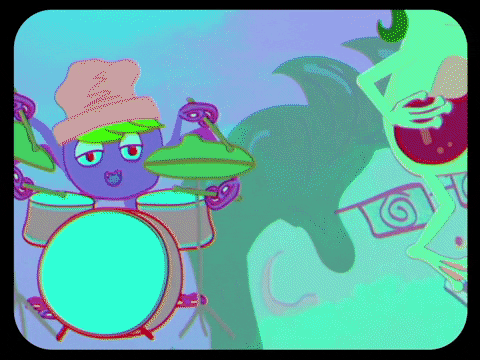 Cartoon Drums GIF by d00dbuffet