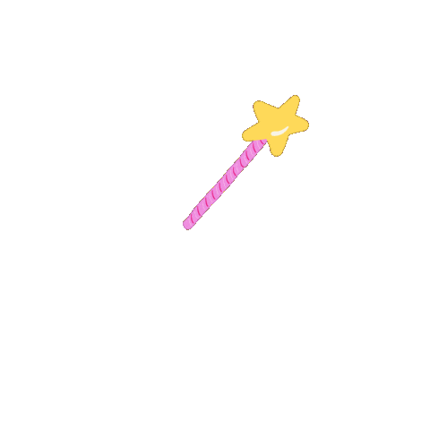 Golddustmoth magic princess wand golddustmoth Sticker