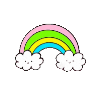 Rainbow This Is Cute Sticker