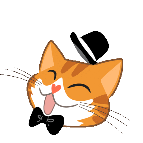 Cat Sticker by Mister Puss