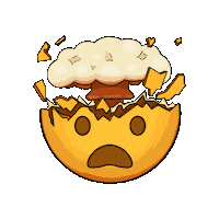 RebelBunnyOfficial emoji surprised bunny mind blown Sticker