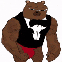Bear Muscles GIF by Bobo Memes