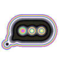 dinaaaaaah rainbow text colorful iphone Sticker