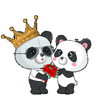 I Love You Hearts Sticker by PandaPals