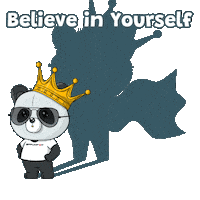 Believe In Yourself Success Sticker by PandaPals