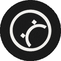 dorfjungs sad black smiley nahh Sticker