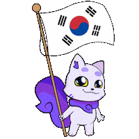 K-Pop Flag Sticker by Lucky Kat Studios