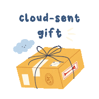 cloudstudio gift package cloudstudio cloud package Sticker