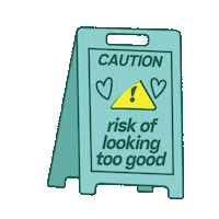 Caution Sticker by Moxie Beauty