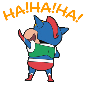 Shinchan anime laugh japan superhero Sticker
