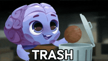 Trash Throw Away GIF by Raena AI