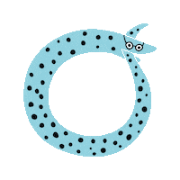 snake waiting Sticker