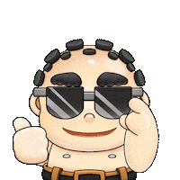Sunglasses Thumbs Up Sticker