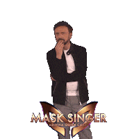 Think Question Mark Sticker by Mask Singer A3