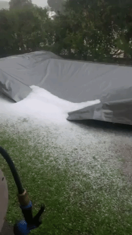 Intense Hail Storm Blankets Australian Town in White