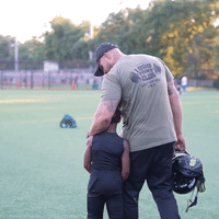 Marine Surprises Son at Football Practice