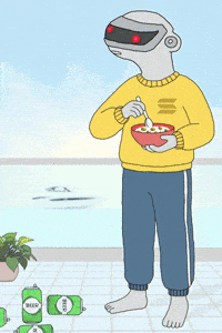 Good Morning Robot GIF by Paft Drunk