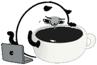 ThisisBoringday coffee office thisisboringday nobpon Sticker