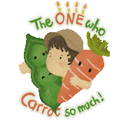 Girl Carrot Sticker
