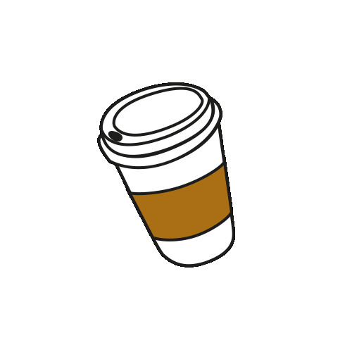 to go coffee Sticker by Lara Schnyder