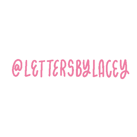 lettersbylaceyco happy art pink digital Sticker