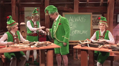 elves snl christmas GIF by Cheezburger