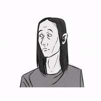 sylvieuna nervous stare shoulder uncertain GIF